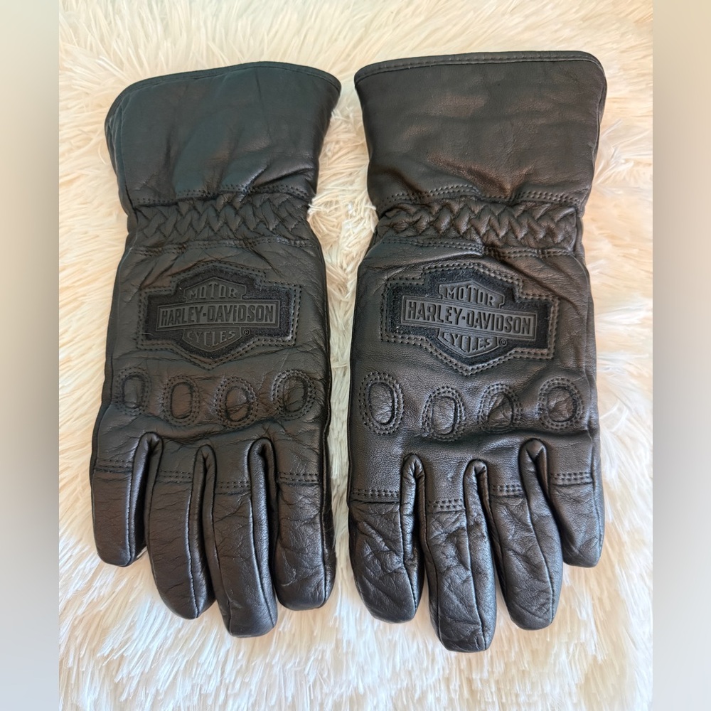 Women’s HARLEY DAVIDSON Genuine Leather Riding Gloves Size XS - NEW